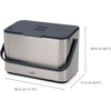 image:imageJoseph Joseph Collect 106 gallon4 Liters Stainless Steel Food Compost Bin with Handle Removable Inner Bucket and Bin Liners Storage Includes Odor Filter and 3x Bin Liners