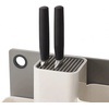 image:imageJoseph Joseph CounterStore Kitchen Utensil Holder Knife Block and Cutting Board Set Stainless Steel2 Piece Set