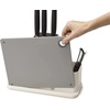 image:imageJoseph Joseph CounterStore Kitchen Utensil Holder Knife Block and Cutting Board Set Stainless Steel2 Piece Set