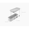 image:imageJoseph Joseph CupboardStore EasyAccess Wheeled Storage Caddy  UnderSink Kitchen Organizer Made from Recycled Plastic2Tier