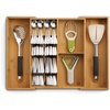 image:imageJoseph Joseph DrawerStore Compact Knife Organizer holds up to 9 knives Kitchen Organization amp Drawer Storage BambooCutlery  Utensils Organiser