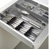 image:imageJoseph Joseph DrawerStore Compact Utensil Organizer For Kitchen Drawer Silverware Flatware Tray Large GreyFlatware  Utensils Organizer