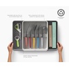 image:imageJoseph Joseph DrawerStore Knife Organizer holds up to 9 knives Kitchen Organization amp Drawer Storage  Compact GrayRecycled Plastic