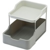 image:imageJoseph Joseph Duo 2tier Cupboard Organiser with Drawer Kitchen and Storage Organiser for Spices Packets and Cans GreyGrey
