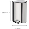 image:imageJoseph Joseph EasyStore 5L Steel Pedal Trash Can with Liner Storage Pocket SoftClose Lid BathroomBedroom BinStainless steel