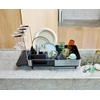 image:imageJoseph Joseph Extend Steel Plus Extendable Dish Rack Steel Small to Large Dish Drainer with Wine Glass Holder amp Drain Spout BlackBlack