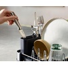 image:imageJoseph Joseph Extend Steel Plus Extendable Dish Rack Steel Small to Large Dish Drainer with Wine Glass Holder amp Drain Spout BlackGray