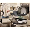 image:imageJoseph Joseph Extend Steel Plus Extendable Dish Rack Steel Small to Large Dish Drainer with Wine Glass Holder amp Drain Spout BlackGray