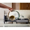 image:imageJoseph Joseph Extend Steel Plus Extendable Dish Rack Steel Small to Large Dish Drainer with Wine Glass Holder amp Drain Spout BlackGray
