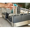image:imageJoseph Joseph Extend Steel Plus Extendable Dish Rack Steel Small to Large Dish Drainer with Wine Glass Holder amp Drain Spout BlackGray