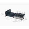 image:imageJoseph Joseph Extend Steel Plus Extendable Dish Rack Steel Small to Large Dish Drainer with Wine Glass Holder amp Drain Spout BlackGray