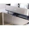 image:imageJoseph Joseph Extend Steel Plus Extendable Dish Rack Steel Small to Large Dish Drainer with Wine Glass Holder amp Drain Spout BlackGray