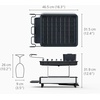 image:imageJoseph Joseph Extend Steel Plus Extendable Dish Rack Steel Small to Large Dish Drainer with Wine Glass Holder amp Drain Spout BlackGray