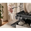 image:imageJoseph Joseph Extend Steel Plus Extendable Dish Rack Steel Small to Large Dish Drainer with Wine Glass Holder amp Drain Spout BlackGray