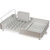 image:imageJoseph Joseph Extend Steel Plus Extendable Dish Rack Steel Small to Large Dish Drainer with Wine Glass Holder amp Drain Spout BlackLight Stone