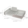 image:imageJoseph Joseph Extend Steel Plus Extendable Dish Rack Steel Small to Large Dish Drainer with Wine Glass Holder amp Drain Spout BlackLight Stone