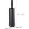 image:imageJoseph Joseph Flex 360 Advanced Smart Toilet Brush and Storage Holder Set with Antidrip AntiClog TripleAction Replaceable Brush Head  WhiteMatt Black