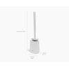 image:imageJoseph Joseph Flex 360 Lite Advanced Smart Toilet Brush and Small Storage Holder Set with Antidrip AntiClog TripleAction Replaceable Brush Head  BlackWhite