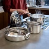 image:imageJoseph Joseph Space Steel 2Piece Nonstick StainlessSteel Frying Pan Skillet Set Nesting with Folding Handles Induction amp Oven Safe8pc