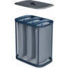 image:imageJoseph Joseph Tota Trio 90 liter238 gallon Laundry Hamper Separation Basket with lid 3 Removable Washing Bags with Handles EcruDark Blue