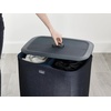 image:imageJoseph Joseph Tota Trio 90 liter238 gallon Laundry Hamper Separation Basket with lid 3 Removable Washing Bags with Handles EcruDark Blue
