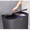 image:imageJoseph Joseph Tota Trio 90 liter238 gallon Laundry Hamper Separation Basket with lid 3 Removable Washing Bags with Handles EcruDark Blue