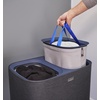 image:imageJoseph Joseph Tota Trio 90 liter238 gallon Laundry Hamper Separation Basket with lid 3 Removable Washing Bags with Handles EcruDark Blue