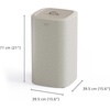 image:imageJoseph Joseph Tota Trio 90 liter238 gallon Laundry Hamper Separation Basket with lid 3 Removable Washing Bags with Handles EcruEcru