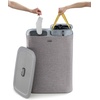 image:imageJoseph Joseph Tota Trio 90 liter238 gallon Laundry Hamper Separation Basket with lid 3 Removable Washing Bags with Handles EcruGray