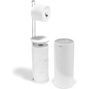 image:imageJoseph Joseph EasyStore Toilet Paper Holder Stand Concealed Storage Holds 3 Spare Rolls Gloss WhiteWhite