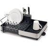 image:imageJoseph Joseph Extend Steel Plus Extendable Dish Rack Steel Small to Large Dish Drainer with Wine Glass Holder amp Drain Spout BlackGray