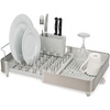 image:imageJoseph Joseph Extend Steel Plus Extendable Dish Rack Steel Small to Large Dish Drainer with Wine Glass Holder amp Drain Spout BlackLight Stone
