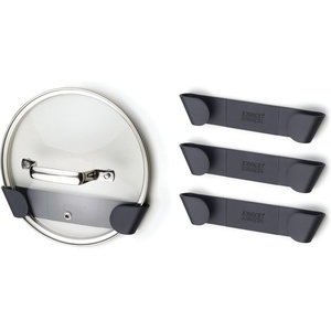 image:imageJoseph Joseph Cupboard Store  Set of 4 Pot and Pan Lid Holders Self Adhesive Wall Mount Storage Organizer Suitable for Lids Up to 9 in  3M VHB Tape Included GrayGray