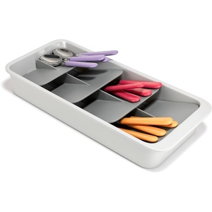 image:imageJoseph Joseph DrawerStore Compact Utensil Organizer For Kitchen Drawer Silverware Flatware Tray Small GreyRecycled Plastic