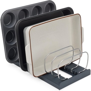 image:imageJoseph Joseph DrawerStore Cookware Organizer Baking Tray Rack Space Saving Storage for Pans Lids Cutting BoardsBaking Trays