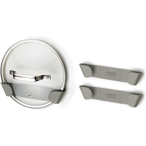 image:imageJoseph Joseph Duo  Set of 3 Pot and Pan Lid Holders Self Adhesive Wall Mount Storage Organiser Suitable for Lids Up to 24 cm 3M VHB Tape Included Grey