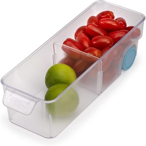 image:imageJoseph Joseph FridgeStore XL Fridge Storage Drawer Caddy  ExtraLarge Organizer with Handle and Wheels for Easy Access BPAFreeSmall Bin