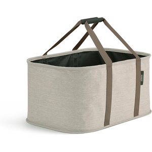 image:imageJoseph Joseph HoldAll Collapsible 45L1189 Gallon Outdoor Washing Laundry Basket with Shoulder Strap Durable Fabric Waterproof Base Dark GreenEcru