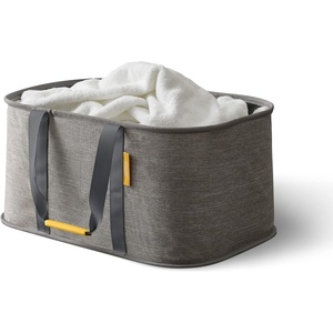 image:imageJoseph Joseph HoldAll Collapsible 45L1189 Gallon Outdoor Washing Laundry Basket with Shoulder Strap Durable Fabric Waterproof Base Dark GreenGrey