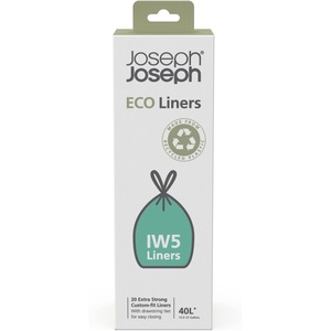 image:imageJoseph Joseph IW5 40L106 Gallon Eco Liners Recycled Trash Bags 20 Count 1 Pack  Grey106 gallons