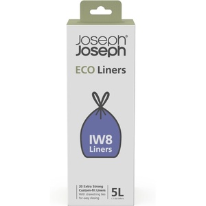 image:imageJoseph Joseph IW5 40L106 Gallon Eco Liners Recycled Trash Bags 20 Count 1 Pack  Grey13 gallons