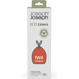 image:imageJoseph Joseph IW5 40L106 Gallon Eco Liners Recycled Trash Bags 20 Count 1 Pack  Grey132 gallons