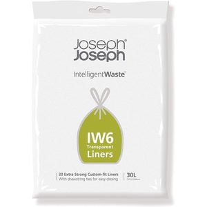 image:imageJoseph Joseph Intelligent Waste IW6 30 Liters 79 US Gallons Customfit ExtraStrong Trash Bags Totem Max amp Totem Pop 60L Models 20 pcs Transparent