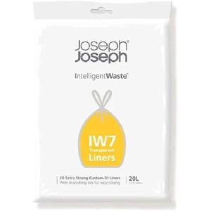 image:imageJoseph Joseph Intelligent Waste IW7 20L 52 US Gallons CustomFit ExtraStrong Trash Bags Totem Compact amp Totem Pop 40L Models 20 pcs Transparent