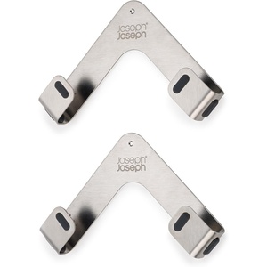 image:imageJoseph Joseph Space Set of 2 Pot and Pan Lid Holders Self Adhesive Wall Mount Storage Organizer Suitable for Lids up to 11 in 3M VHB Tape and Screws Included Stainless Steel