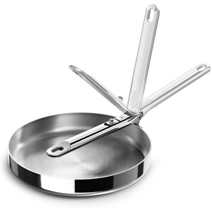 image:imageJoseph Joseph Space Steel 95 Nonstick StainlessSteel Frying Pan Skillet with Folding Handle Ceramic Coating Induction amp Oven Safe95