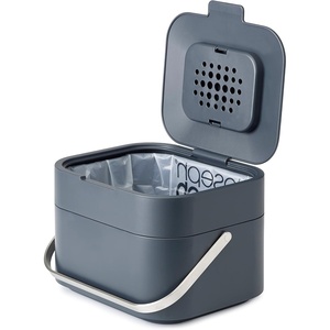 image:imageJoseph Joseph Stack Kitchen Food Intelligent Waste Compost Caddy Recycling Bin with Odor Filter 4 Litre  1 Gallon  StoneGraphite