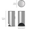 image:imageJoseph Joseph Arc 30L79 Slimline Pedal Bin with Easy Push Pedal Liner Pocket Odor Seal SoftClose Lid FingerprintProof Removable Inner Bucket Stainless SteelStainless Steel