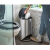 image:imageJoseph Joseph Arc 30L79 Slimline Pedal Bin with Easy Push Pedal Liner Pocket Odor Seal SoftClose Lid FingerprintProof Removable Inner Bucket Stainless SteelStainless Steel