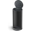 image:imageJoseph Joseph Arc 30L79 Slimline Pedal Bin with Easy Push Pedal Liner Pocket Odor Seal SoftClose Lid FingerprintProof Removable Inner Bucket Stainless SteelBlack
